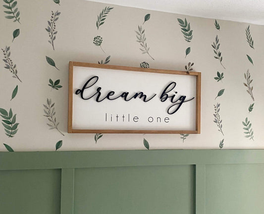 Dream Big Little One -  Nursery Framed Sign