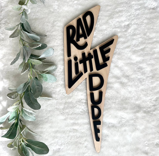 Rad Little Dude - Modern Boho Kids Room Wall Art