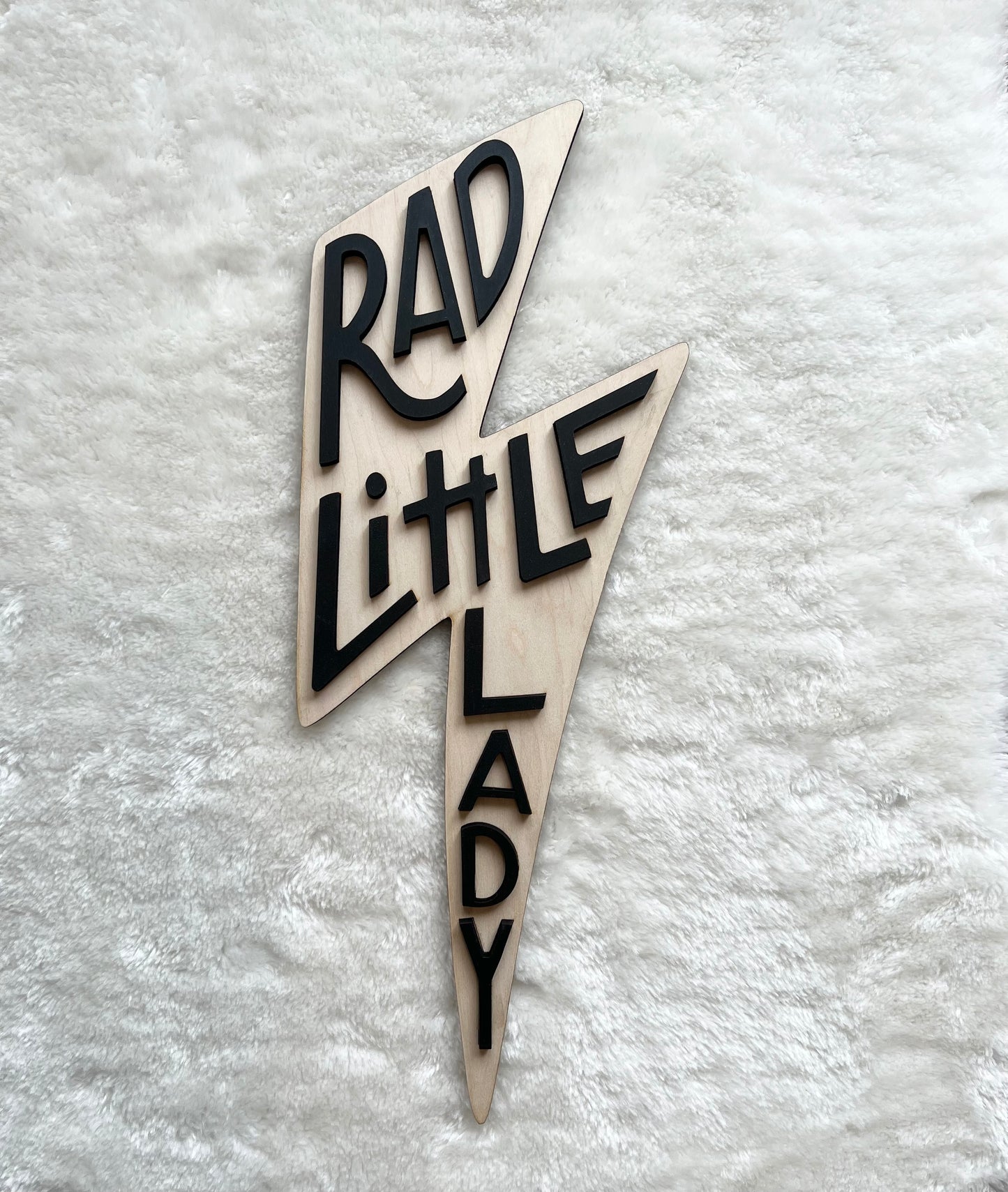 Rad Little Lady - Modern Boho Style Kids Room Wall Art - Girls Room Decor