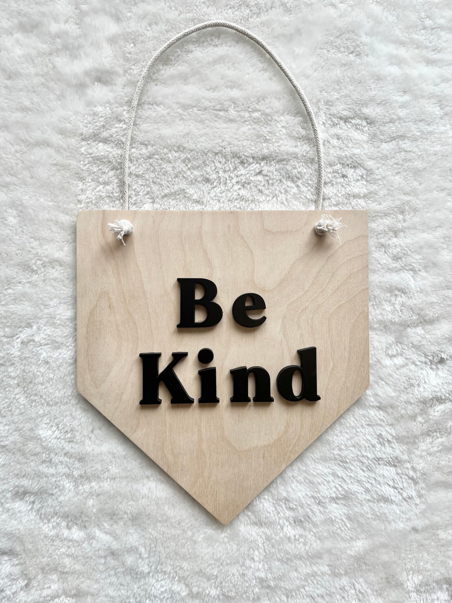 Be Kind wooden banner - Kids room Boho Style wall art