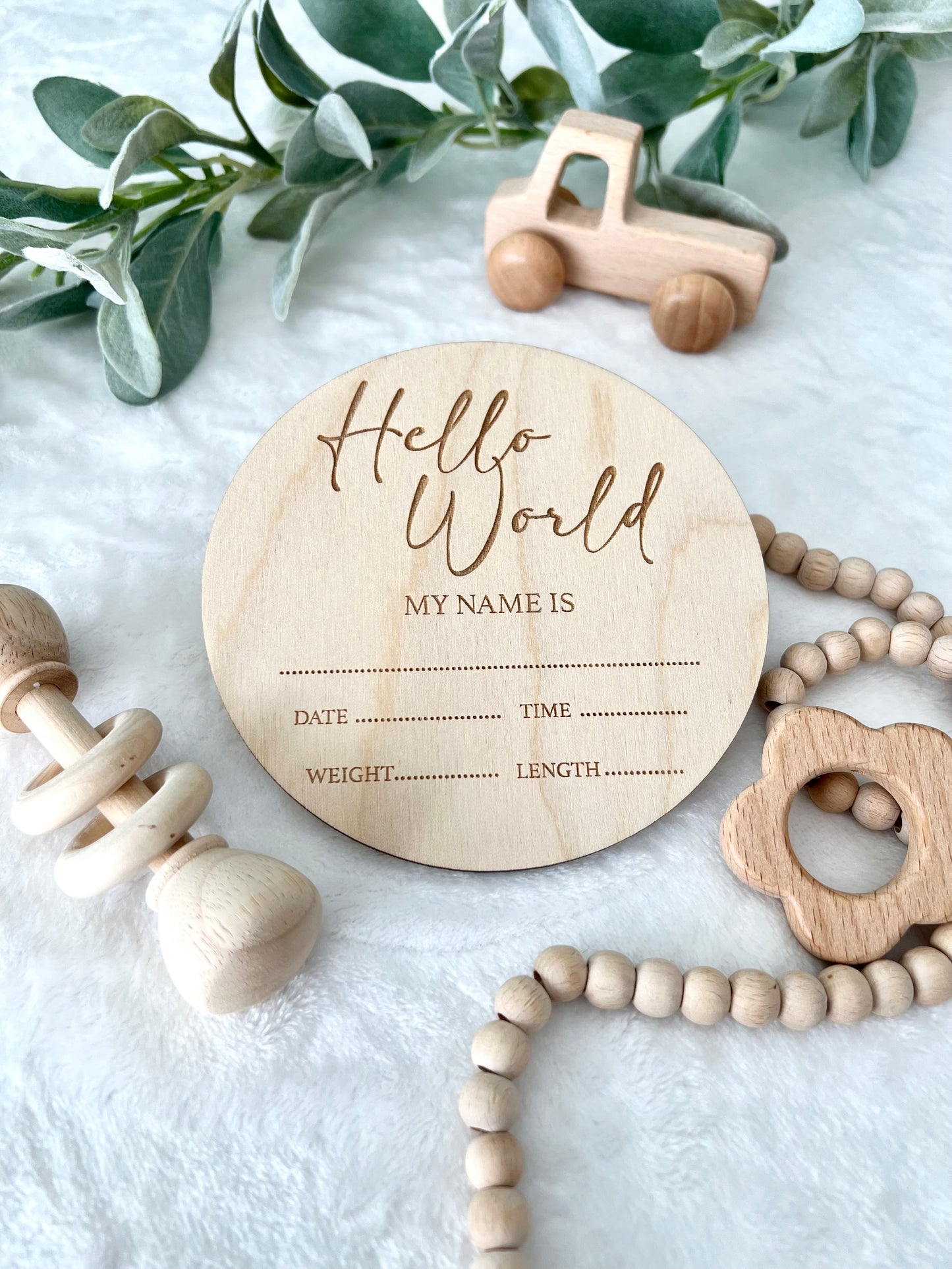 Custom Newborn Birth Stats Disc