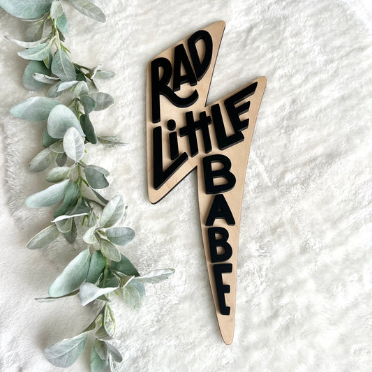 Rad Little Babe - Modern Boho Style Kids Room Wall Art