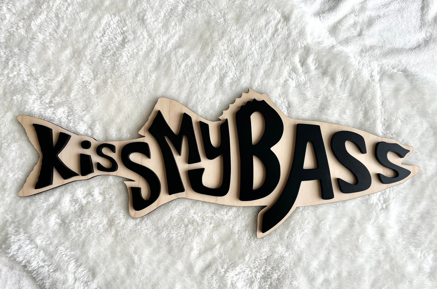 Kiss My Bass - Funny Fishing Wall Art