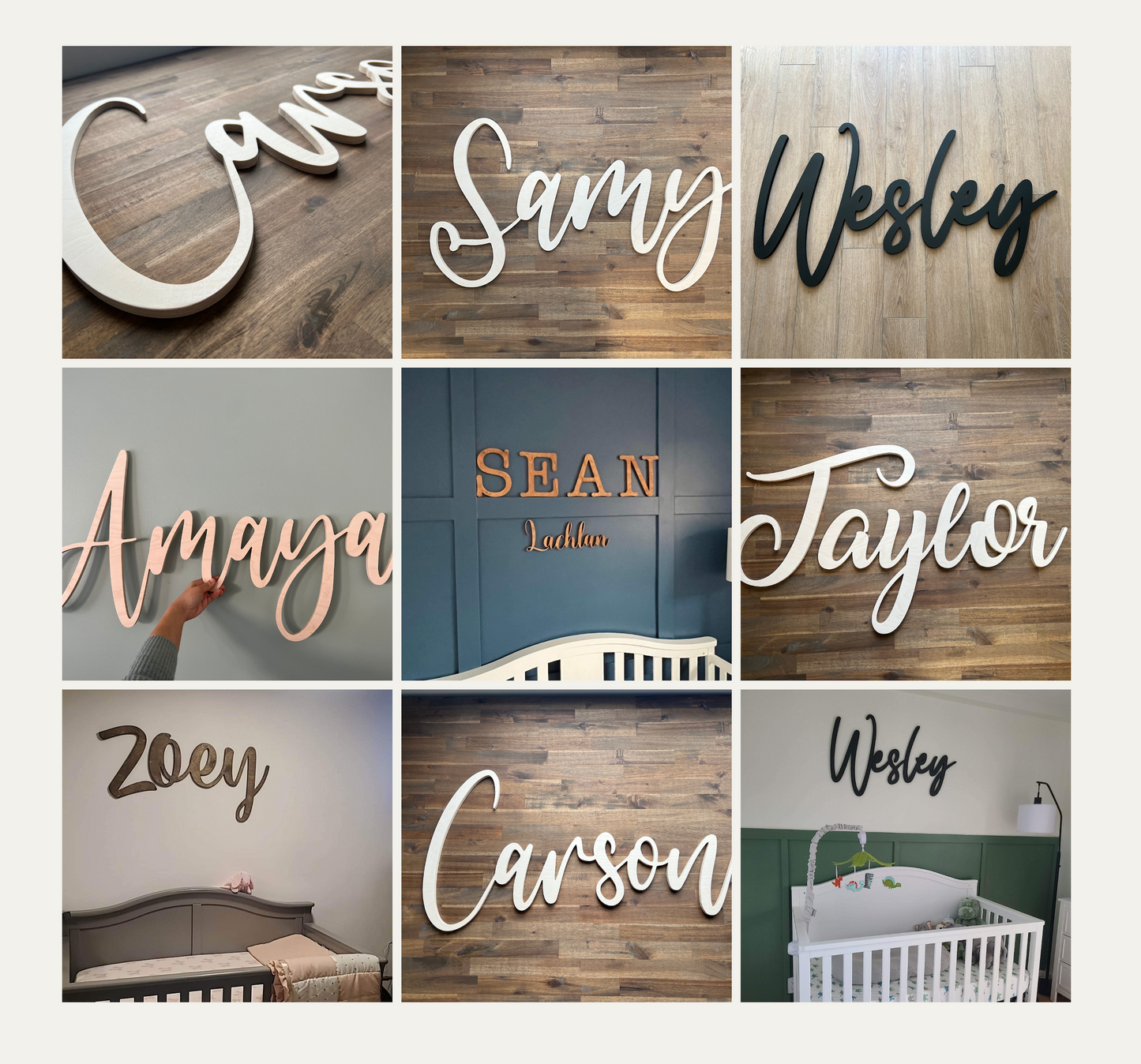 Baby Name Cutout - Nursery Name Sign